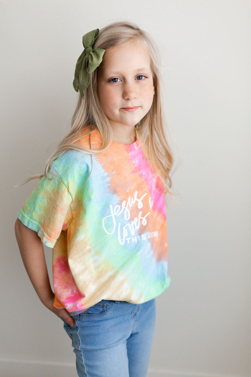 Boutique Jesus Loves This Hot Mess Pastel Tie Dye Distressed retailer Denim Outfit - XS(1