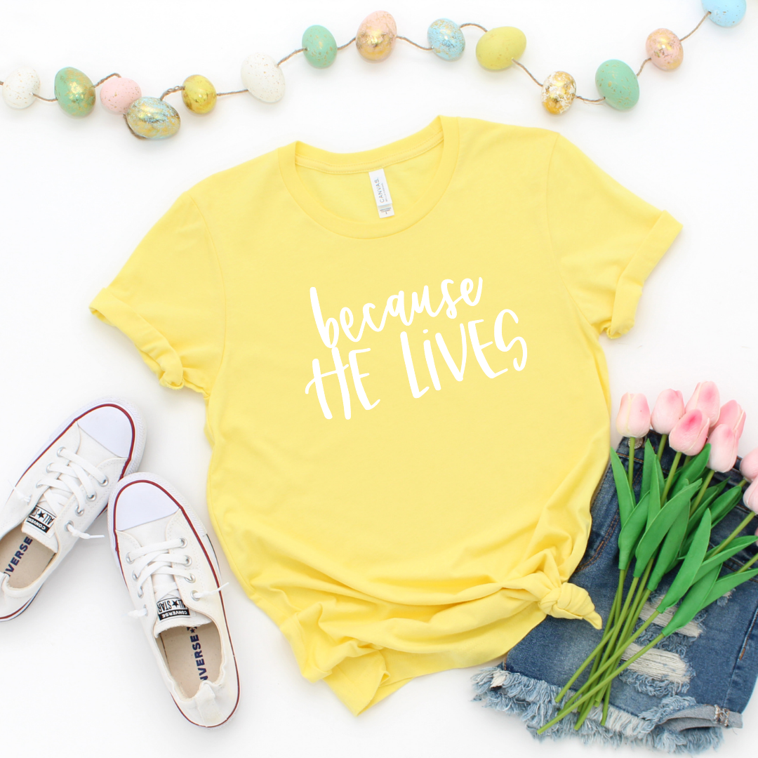 Because He Lives t-shirt – His Kids Company